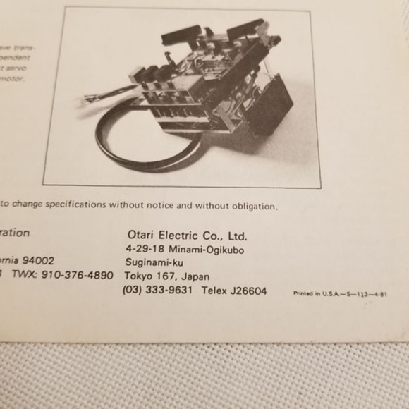Original Vintage OTARI Dealer sheet/Spec DP-4050 8:1 Cassette Duplicator - Picture 7 of 7